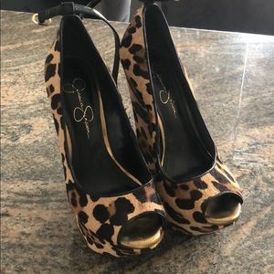 Leopard print Jessica Simpson wedges